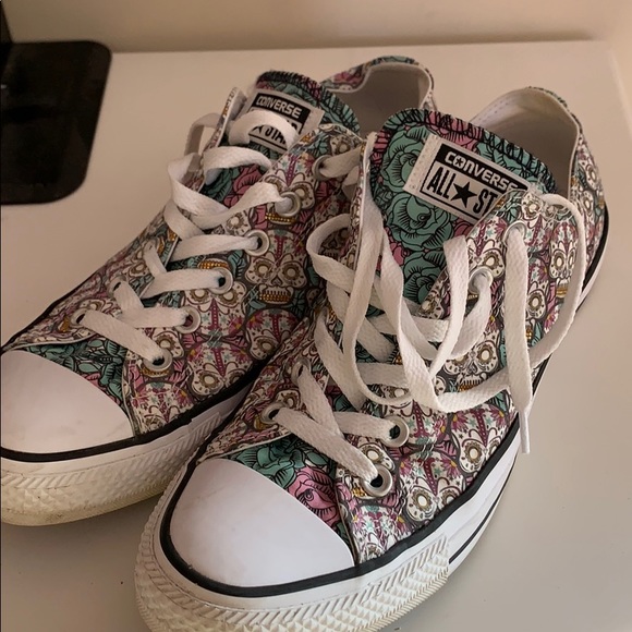 sugar skull converse shoes